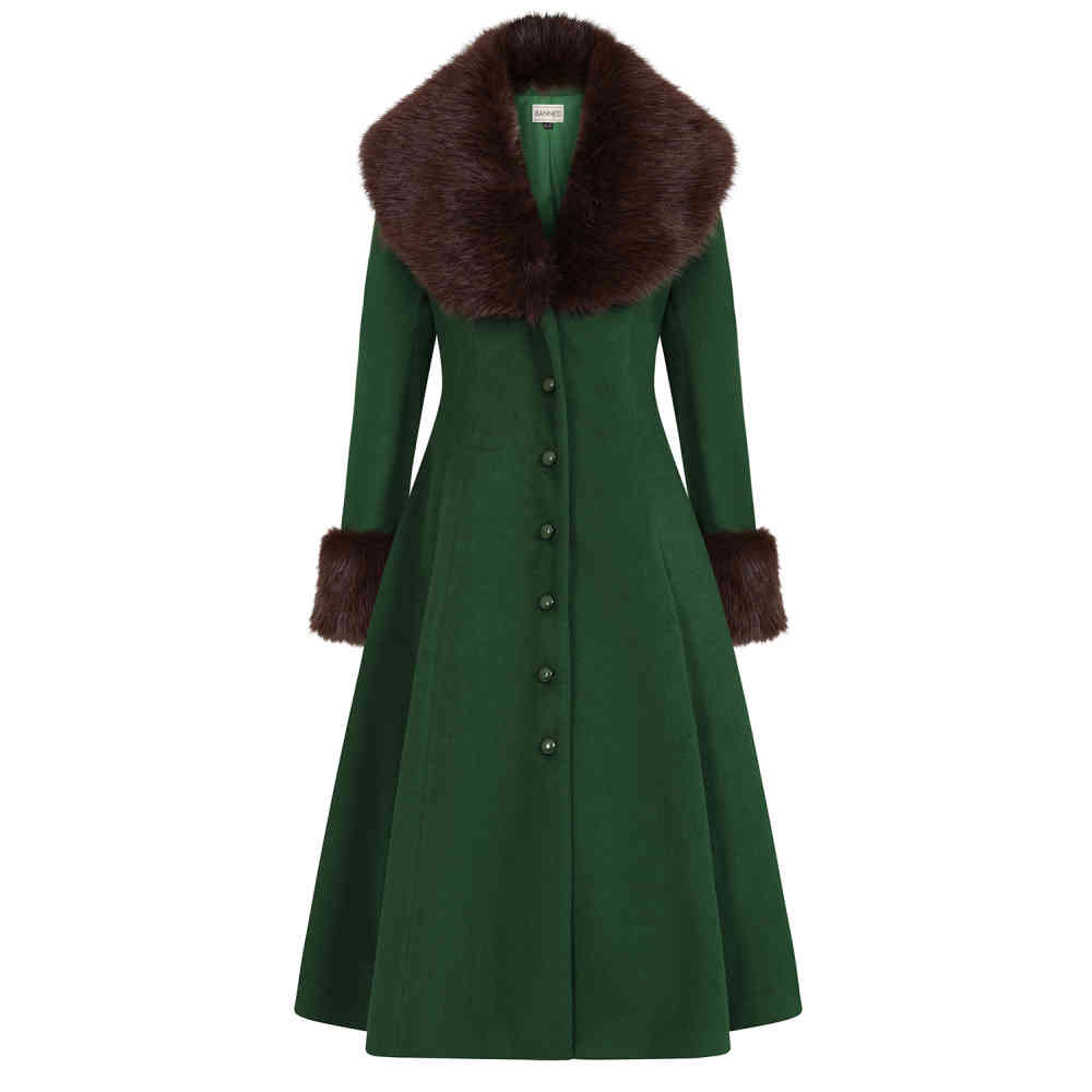 Banned - Martha Fur Winterjas - Groen